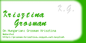 krisztina grosman business card